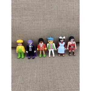 Geobra Playmobil Figures Lot of 6 Vintage Toy Figures 1974 1980